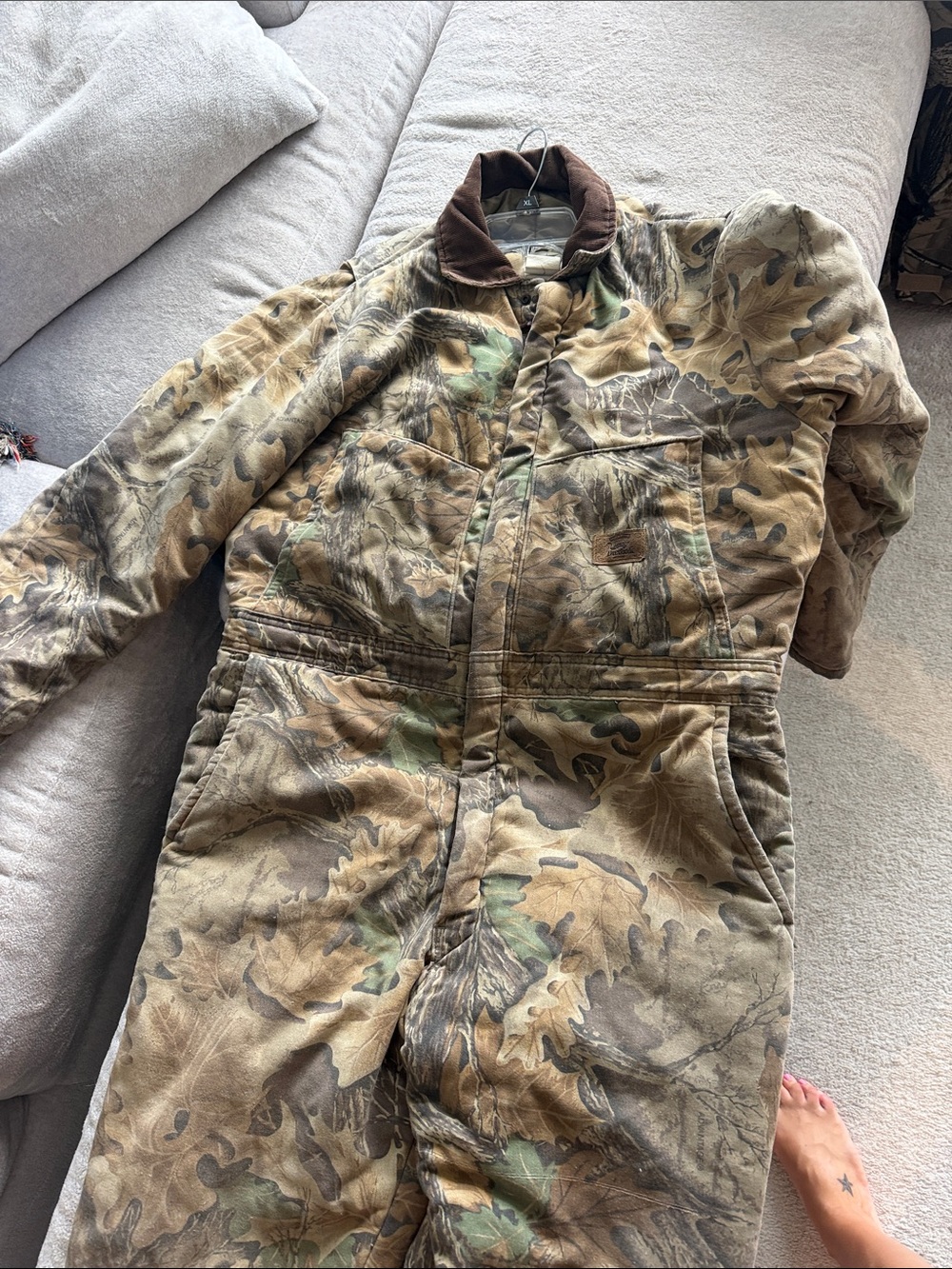 Camouflage Insulated Ski & Snowboard Jacket in Brown/Green - Unbranded